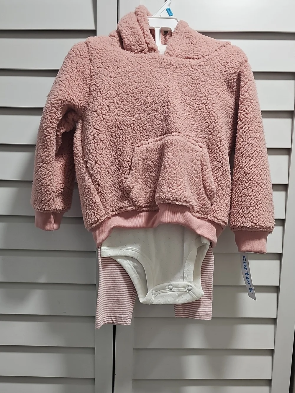 Carter's Dusty Pink Sherpa Hoodie with